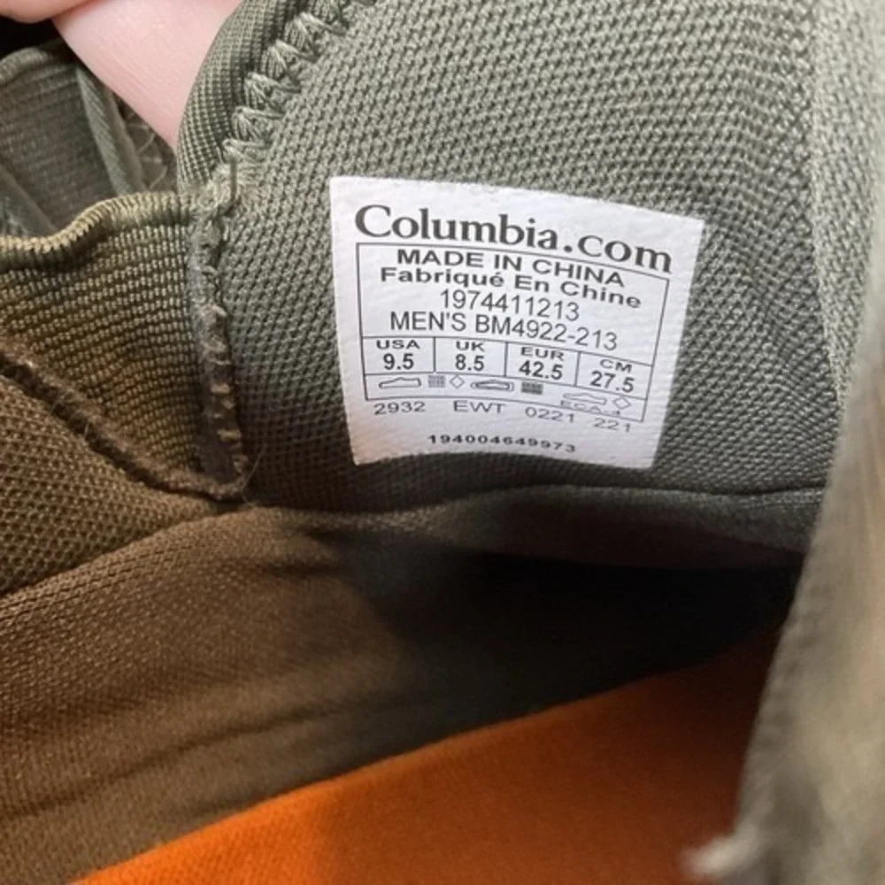 Columbia Green Waterproof Hyper-Boreal Metro Hiking Ankle Boots Men 9.5 China
